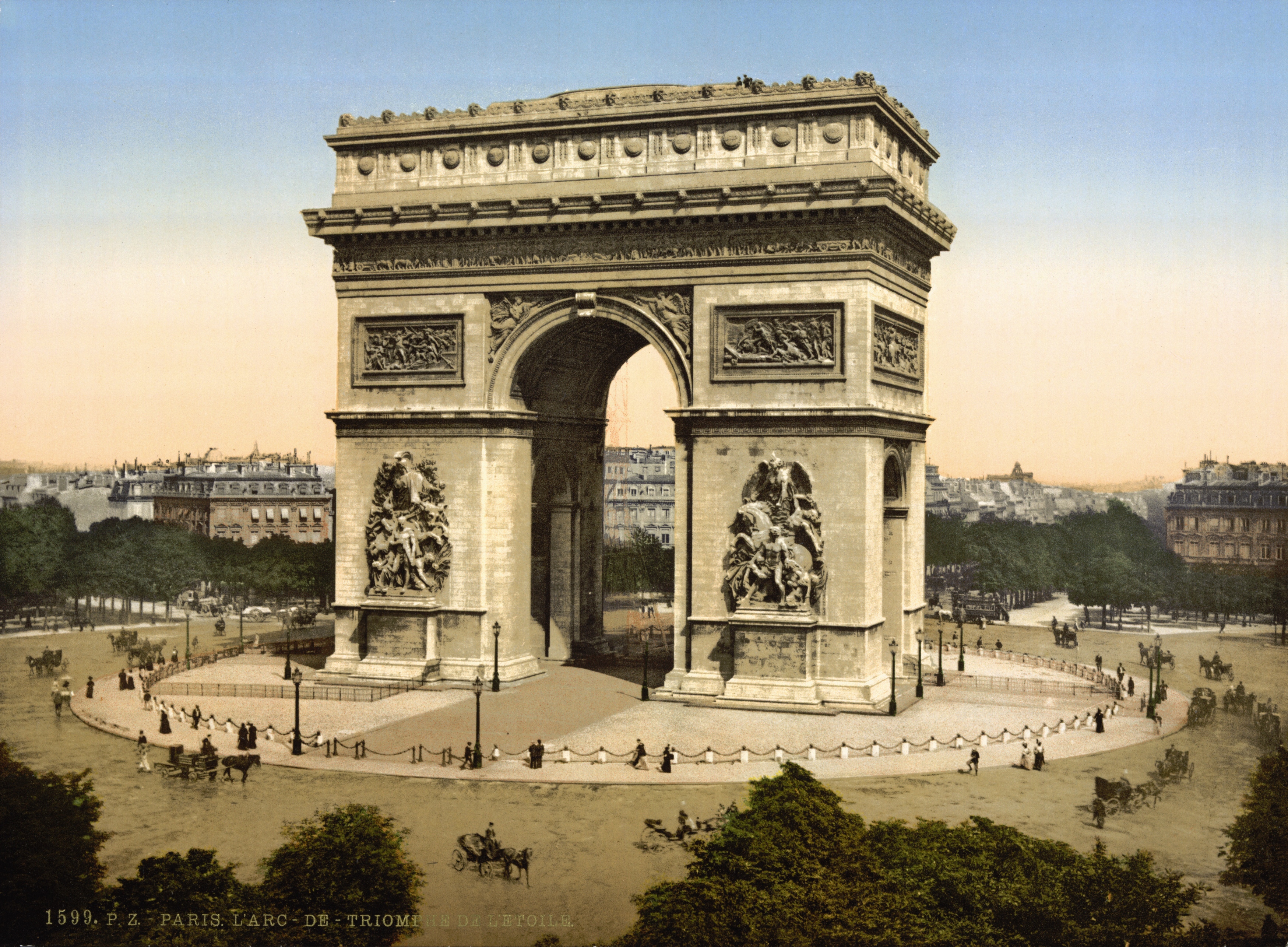 Arc de Triomphe de l'Etoile, Paris, France, ca. 1890-1900.jpg