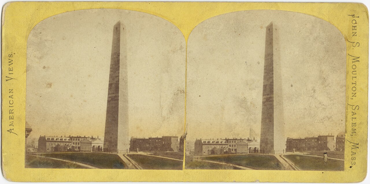 Bunker Hill Monument (19th c. stereoview)